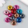 Busina for creativity plastic "Ball metallic glossy faces" mix 1.4x1.4x0.8 cm