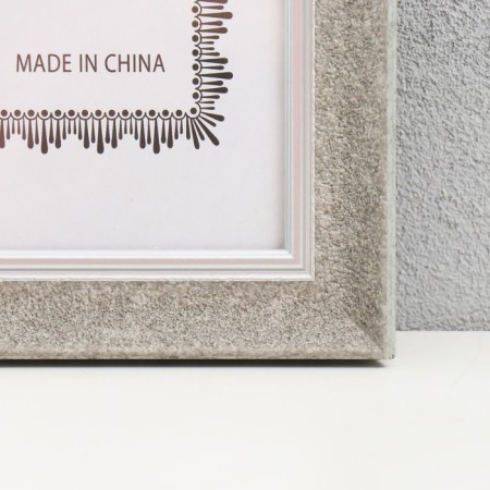 Photo frame Plastic format A4 "Gray marble baby" Silver stroke 33.6x25.5 cm-1