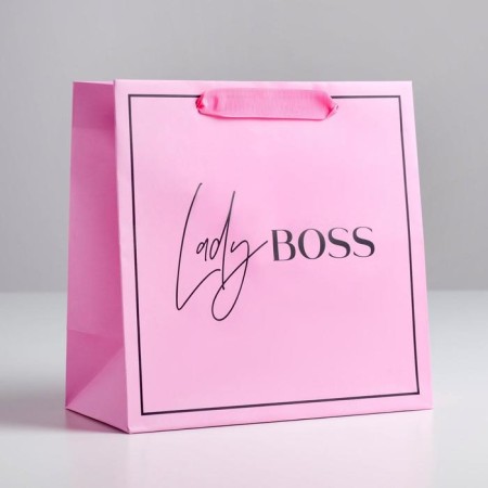 Gift Laminated Square, packaging, Lady Boss, 22 x 22 x 11 cm-1