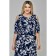 Women's dress, size 58, dark blue color