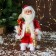 Santa Claus "in a suit with sequins, with a flashlight" moves, with a backlight, 28 cm, red