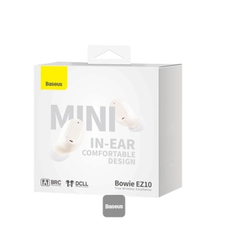 Wireless headphones Baseus EZ10, vacuum, BT 5.3, 40/300 mAh, white-5