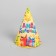 Paper cap “Happy birthday”, serpentine and gifts, set 6 pcs.