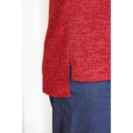 Women's turtleneck, size 56, red color-4