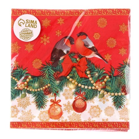 Paper Napkins "Bullfins", 33 × 33 cm, set, 20 pcs-3
