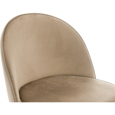 STULL OF A METAL CARCAS DODO Metal/velor, black/dark beige 48x54x77 cm-6
