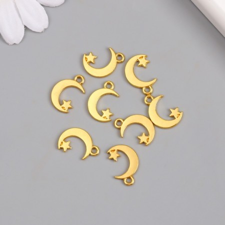 Decor for creativity Metal "Month and Star" gold 1.6x1.2 cm-6