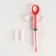 A universal set for dosing drugs and food, with silicone nozzles, red