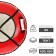 Tubing-vatrushka Onlitop, Czech diameter 100 cm, fur seat, Mix color