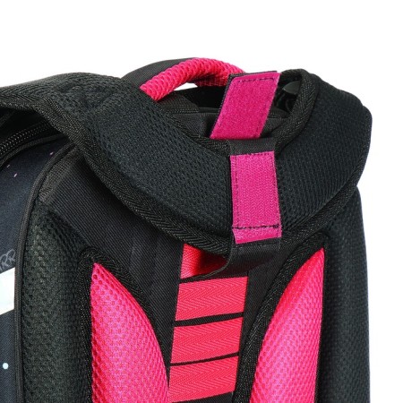 School backpack 38 x 30 x 16 cm, ergonomic back, stavia "cat", black-10