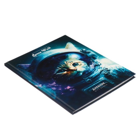 Diary for grades 5-11, "Kotosmos", solid cover 7BC, matte lamination, 48 sheets-1