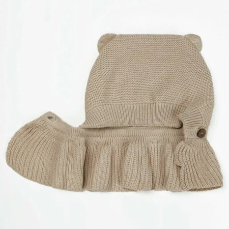 Hat-hat Children's Winter Pure Love Warm, size 44-46, beige color-6