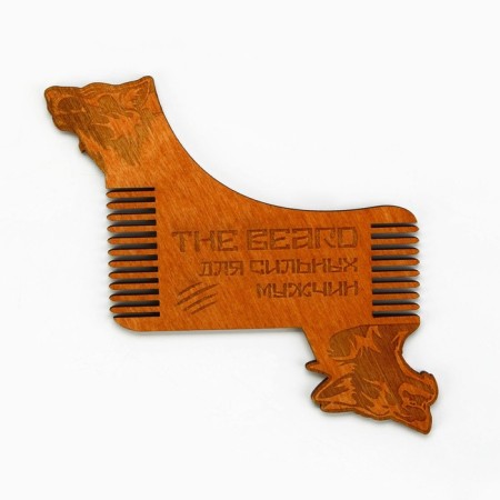 A comb for a beard in the envelope "For strong men" 11 x 10.4cm-2