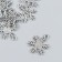 Decor for creativity Metal "Snowflake needle" set 15 pcs silver 2x2.5 cm