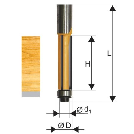Clesteric Encor 10653, straight, on wood, 3 knife, d = 12 mm, 12.7 x 38 mm-3