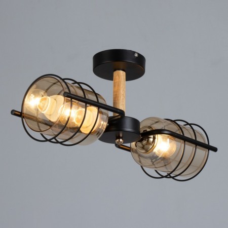 Maintenance chandelier 2he27 40w Black 43x14x21cm Bayerlux-1