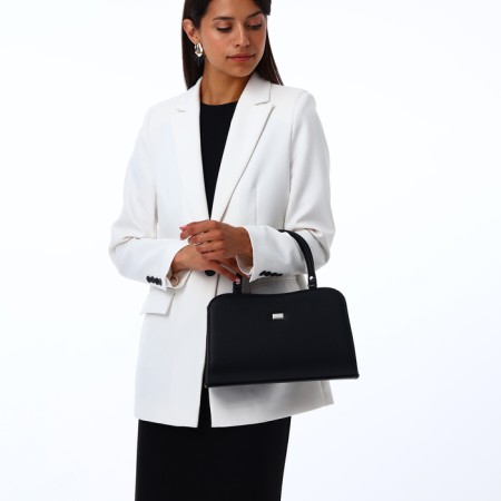 Female bag Textura, tout, average size, black color-1