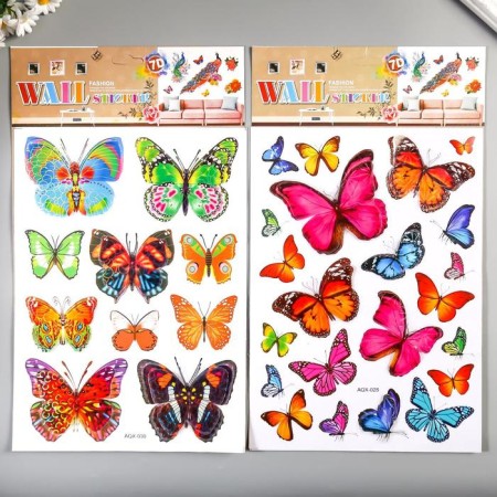 Plastic sticker multi -layer "butterflies" mix 35.5x25 cm-1