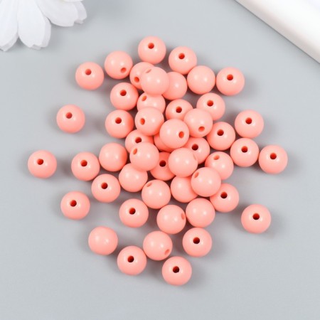 Busins ​​plastic "Coral-pink" glossy set 25 grams d = 1 cm-1