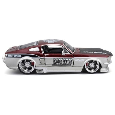 MASTO Die-Cast Harley-Davidson 1967 Ford Mustang GT, 1:24, Black-Orange color-8