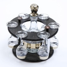 Baroque baro-bar of baroque, decanter, 6 glasses