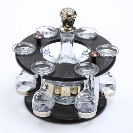 Baroque baro-bar of baroque, decanter, 6 glasses