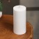 Candle-cylinder smooth, 5x10 cm, gray, 6 hours