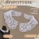 Collar sewing, guipyur, 21 × 6 cm, white color