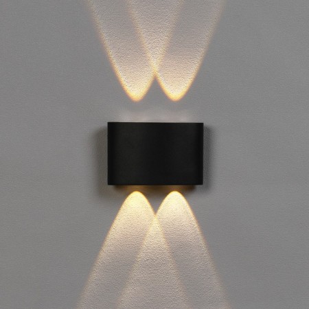 Front Facade "Semesfer", FSD-073, 4 W, 3000K, 2 rays, IP65, 220 V, plastic, black 100842-2