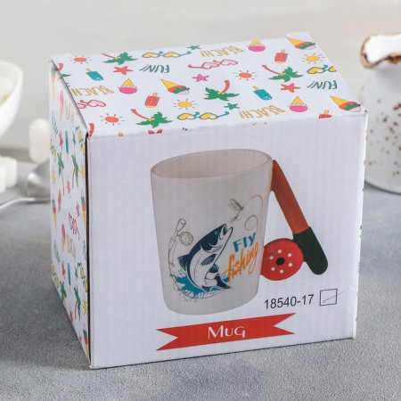 Mug "Fisheries", 400 ml, white color-2