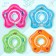 Circle of children's neck, for bathing, "Underwater World", color mix