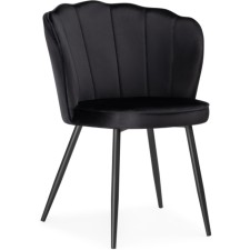 Coral Metal Metal Metal Steel/velor, black 61x60x78 cm