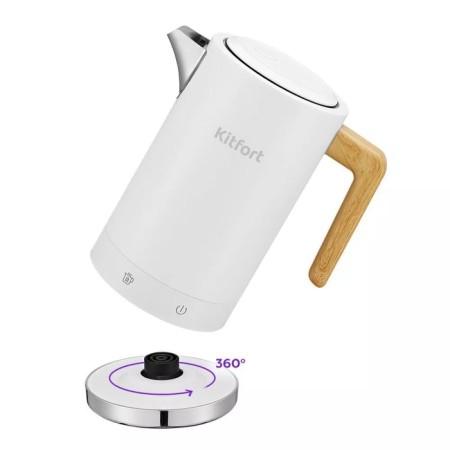 Electric kettle KitFort KT-6189, Metal, 1.7 L, 2200 W, adjustment T °, ​​White-5