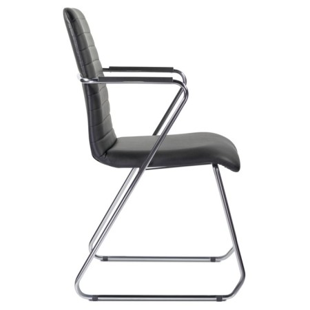 Brabix Visit CF-101, chrome, eco-leather, black (S-0401)-2