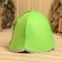 Sheepskin bath hat, green felt
