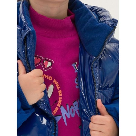 Coat for girls, height 98 cm, blue color-3