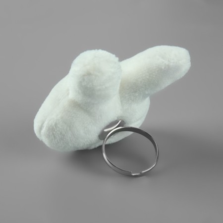 The needle-ring "Bunny", 4.5 × 5.5 × 4 cm, white color-1