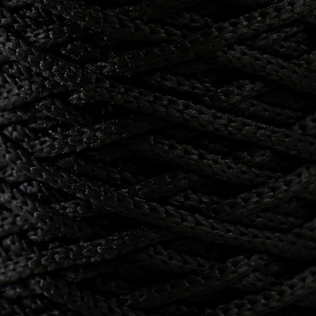 Knitting cord 100% polyester 3mm 100m/200 ± 20g (13-black)-2