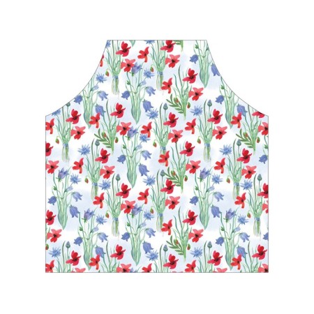 Apron kitchen with a photo print "Field bouquets", adjustable, size OS-2