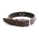 Leather collar with oblique "Zononic", Osh 52-66 x 3.5 cm, mix of flowers