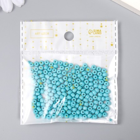 Glass beads 6/0 "dark turquoise" 15 grams-2