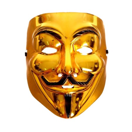 Carnival mask "Guy Fox", color gold