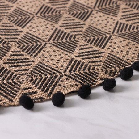 Serving napkin on the table "Safari", d = 38 cm, black color-3