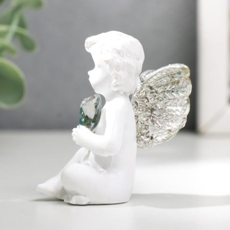 Polystone souvenir "Snowthrough angel with crystal heart" mix 5.5x4.7x3.5 cm-2
