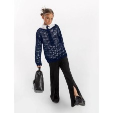 Sweater for the girl Knit Trend, height 152 cm, blue color
