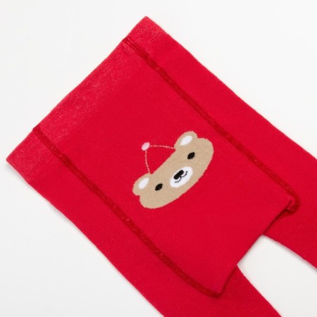 Pantyhose crumb I am "Bear", red, height 74-80 cm-4