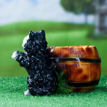 Figure Kashpo "Kitten with a barrel" 23x14x15cm-1