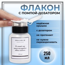 Флакон с помпой «Шанс», 250 мл, цвет черный/прозрачный