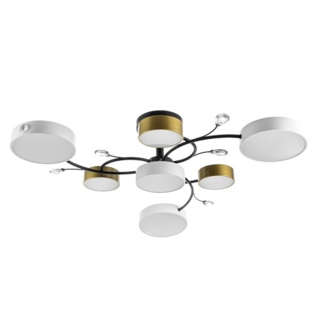 Assami chandelier 7XLED 168W 3000-6000K with white-gold 80x80x21 cm Bayerlux