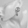Earrings with pearls "drops" storm, color silver